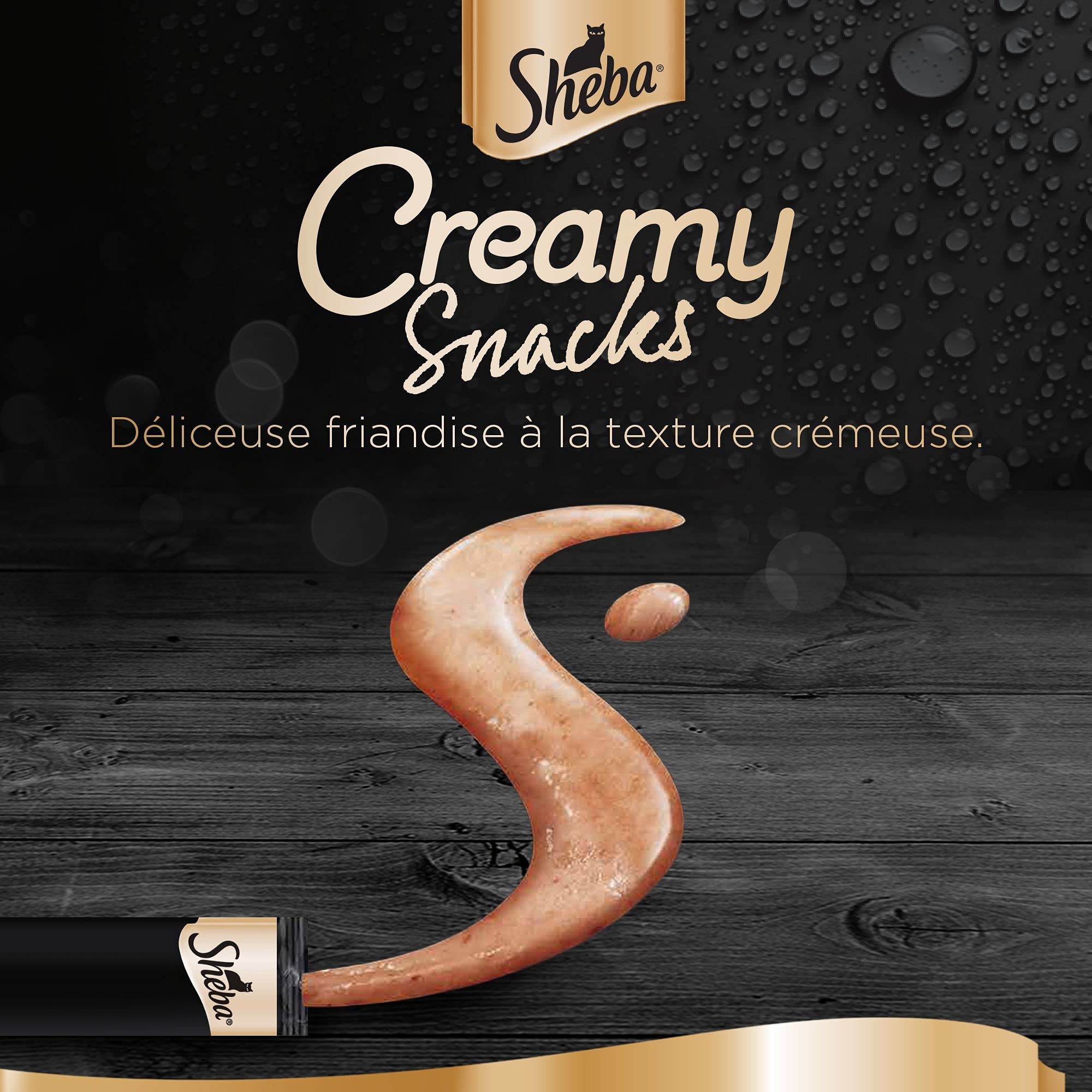 Sheba Creamy Snacks - Snacks de salmón cremoso para Gatos, 11 Paquetes de 4 Snacks Cada uno (Total 44 Aperitivos)