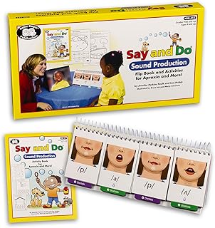 Super Duper Publications | Say and Sound Production - Flip-Book and Activities for Apraxia and More! Book | Educational Resource for Children