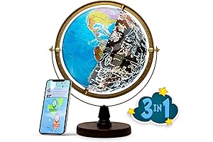 10" Illuminated World Globe with Interactive App and Constellations