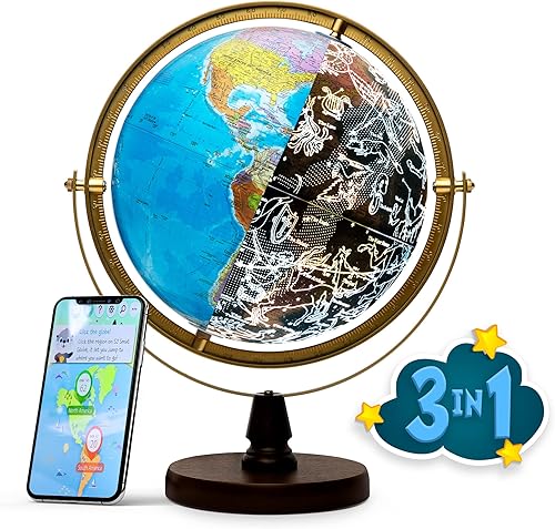 Interactive LED Globe with Constellations - Astronomy Gifts For Him
