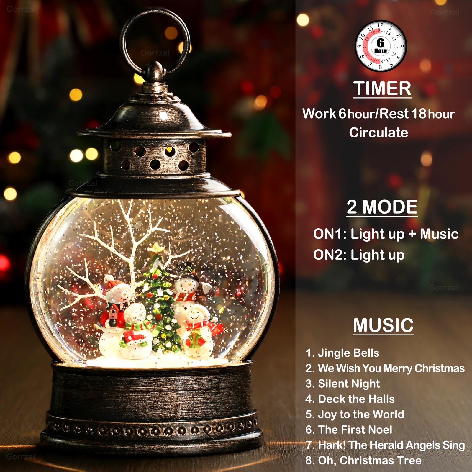 Amazon.com: Gorrzai Snowman Snow Globe 12 Inch Christmas