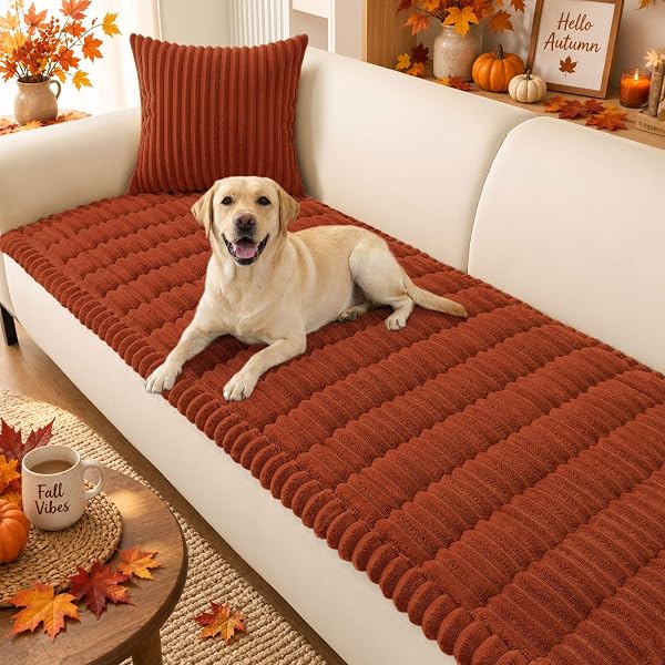 Smiry Couch Cover for Dogs, Non Slip Washable Fall Sofa Protector for Pets