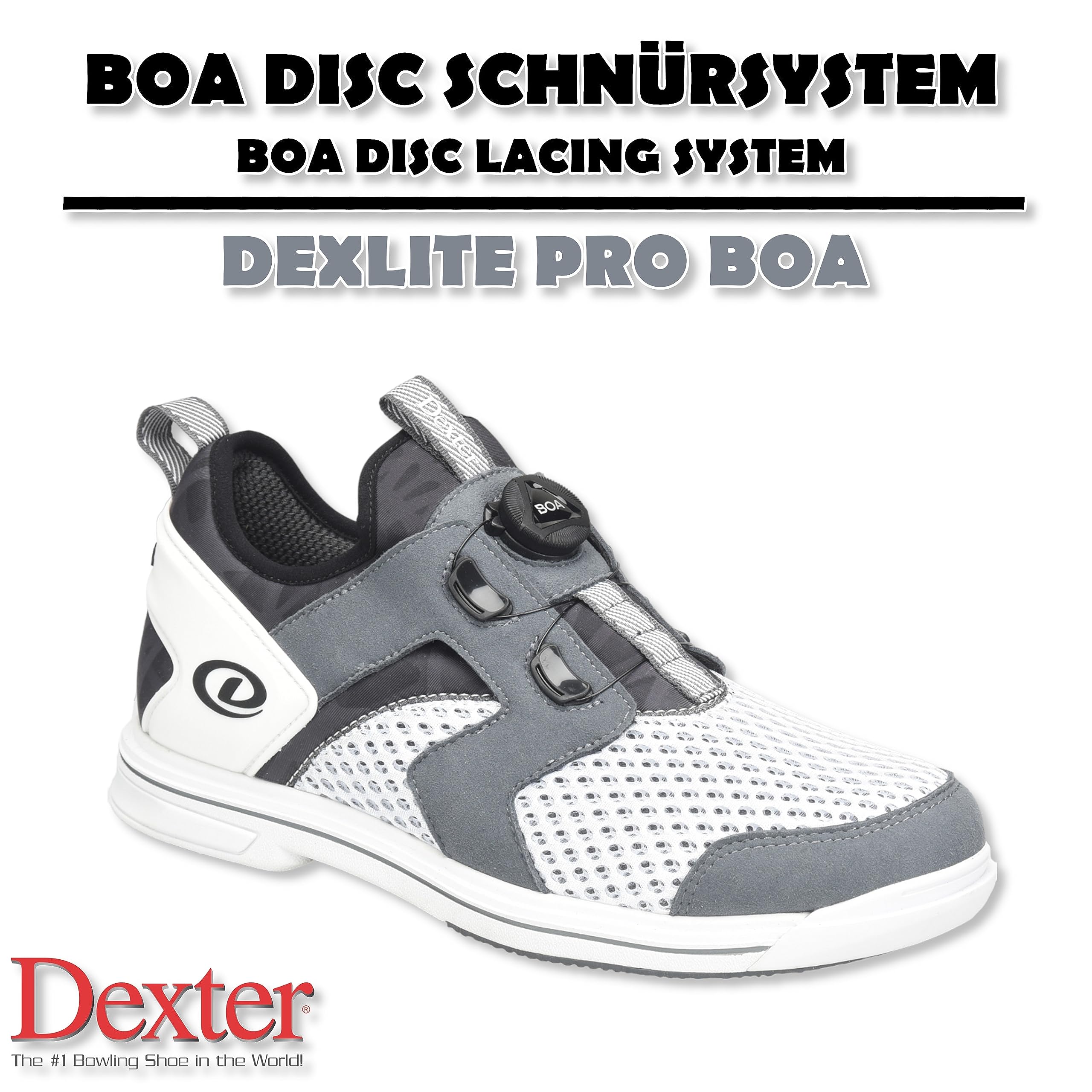 EMAX | Zapatos de bolos Mujer Hombre | Zapatos de Bolos con Suela Intercambiable | Dexter - DexLite Pro BoA |