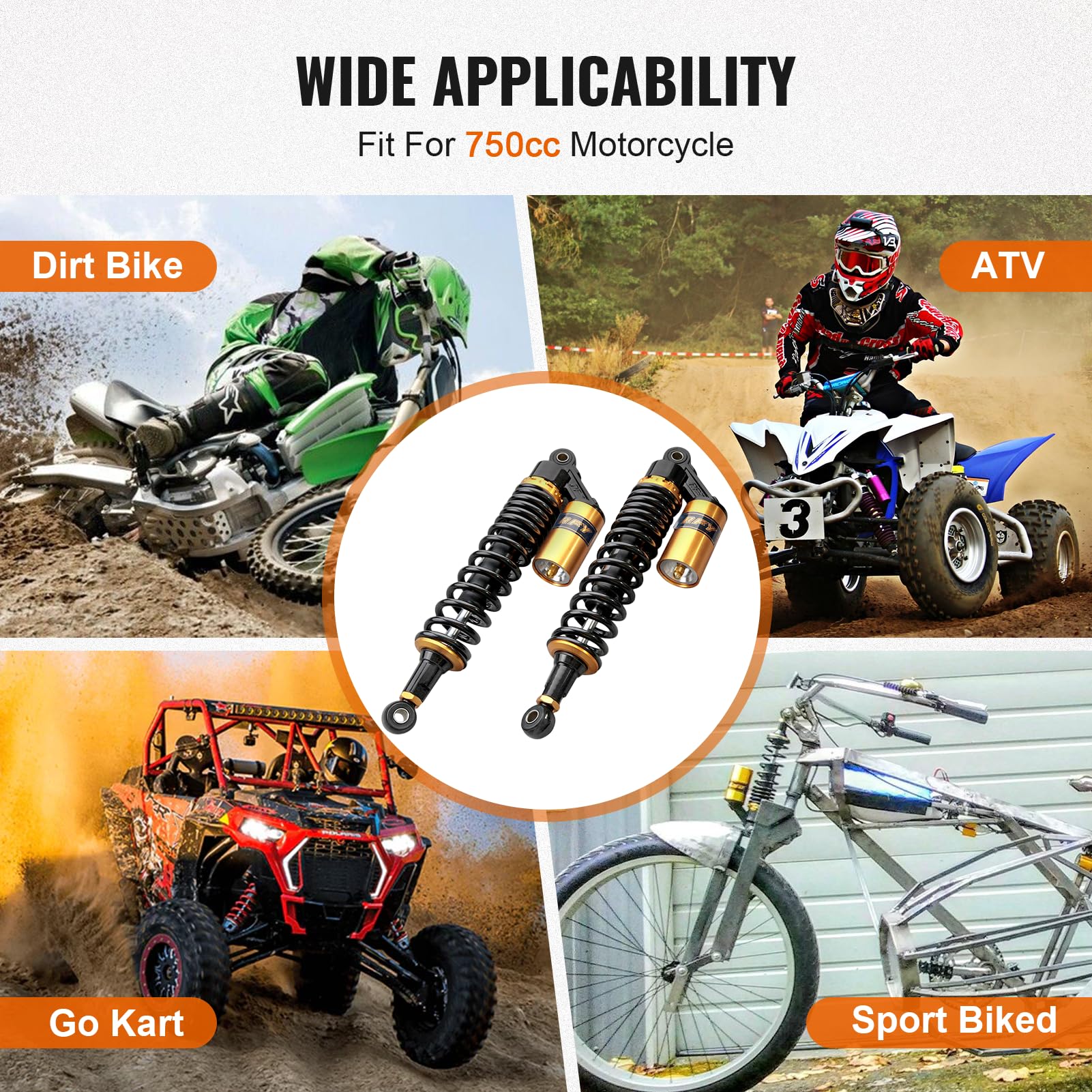Amazon.com: GZYF 13.4 inch Universal Motorcycle Rear Air Shock