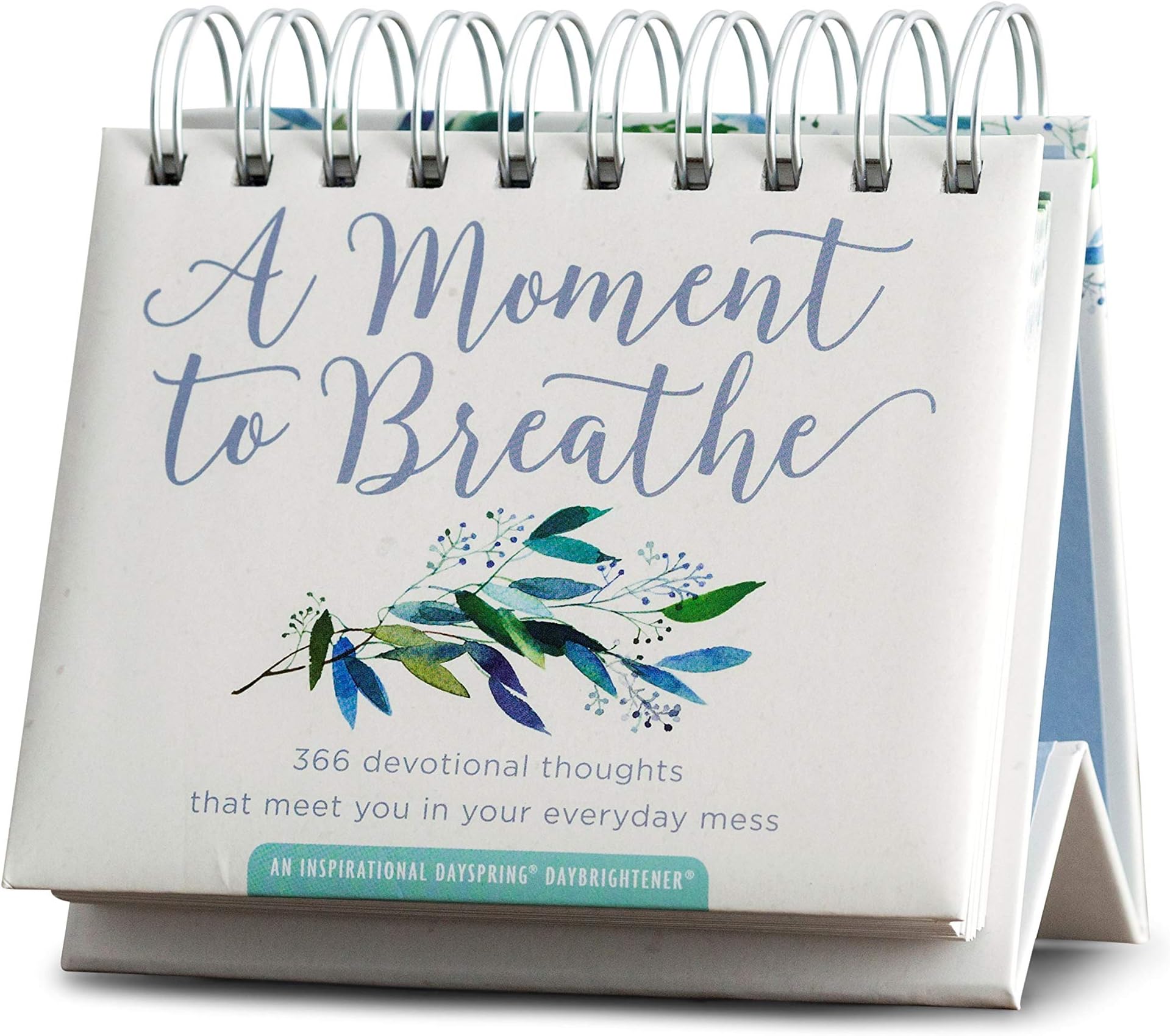 DaySpring - A Moment To Breathe: 366 Devotional Thoughts That Meet You in Your Everyday Mess: An Inspirational DaySpring DayBrightener - Perpetual Calendar, 1.5" x 5.5" x 5.5" (90857)