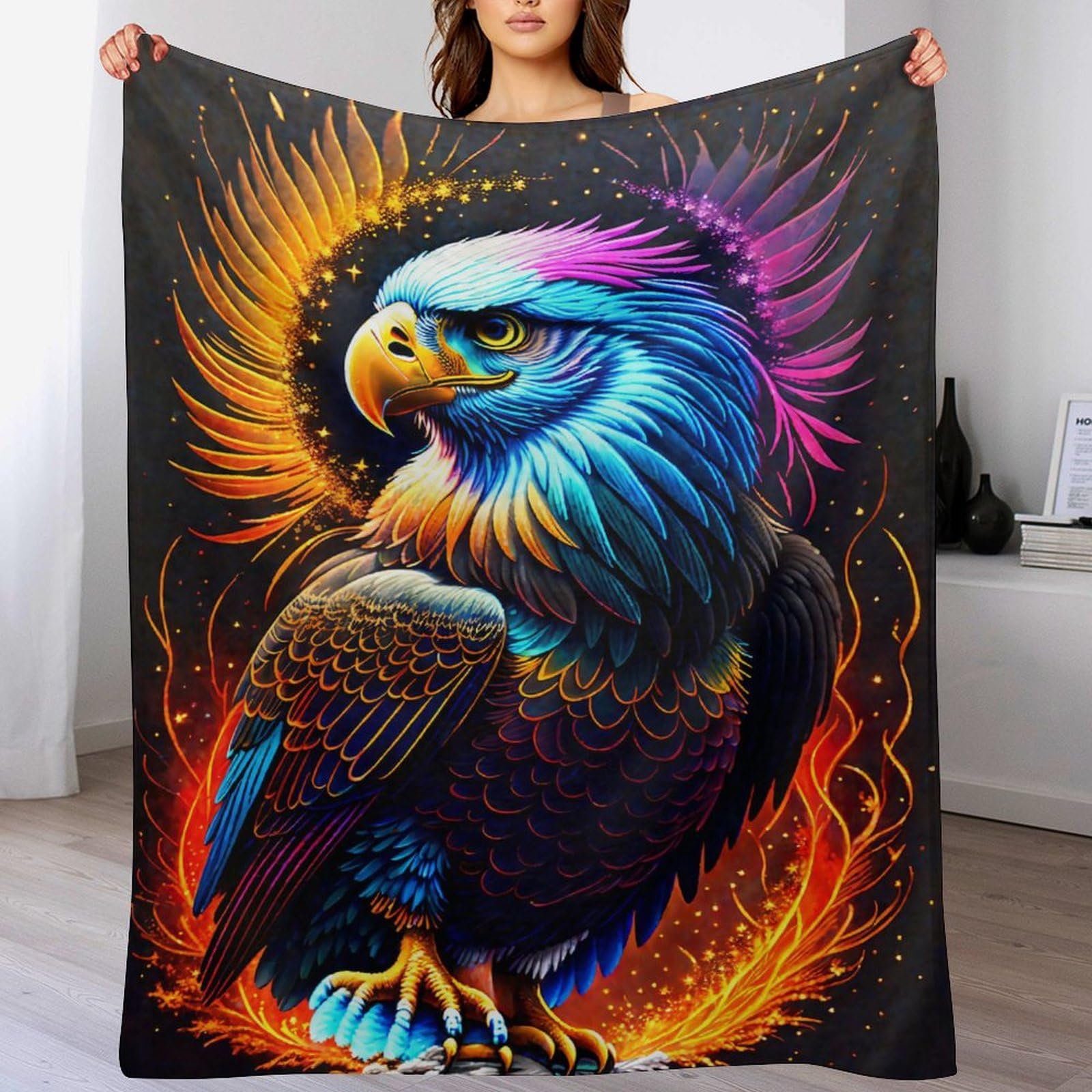 Couverture perroquet 3D moelleuse pour vos soirées cocooning sur le canapé