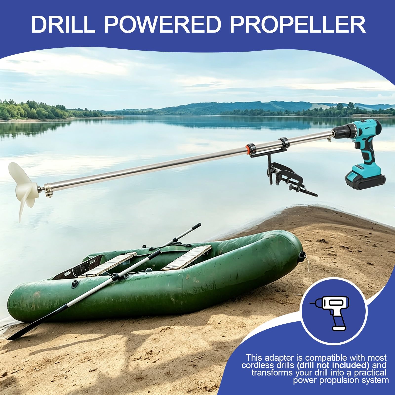 Bohrmaschine Propeller Tragbarer, Leichter Bootspaddelaufsatz