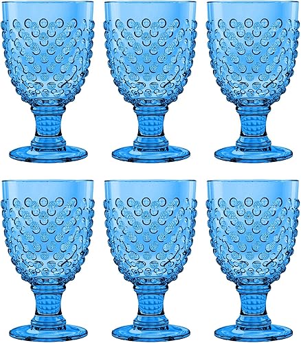Miniatura 9 de TarHong Hobnail - Vasos de plástico de alta calidad, sin tallo, 15 onzas, color azul, juego de 6