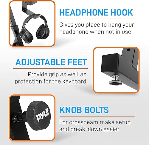 Miniatura 6 de Piano de teclado eléctrico, 88 teclas, teclado de piano digital plegable portátil con Bluetooth y soporte de teclado plegable resistente, diseño Z