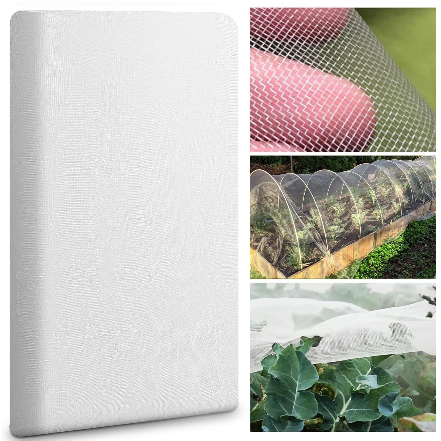 Garden Insect Netting Fine Mesh, 3x10m Vegetable Protection Net for Fruits, Flowers, Crops, Anti Bird Butterfly Netting, Raised Bed Barrier, Tunnel Fine Mesh for Greenhouse Row Covers