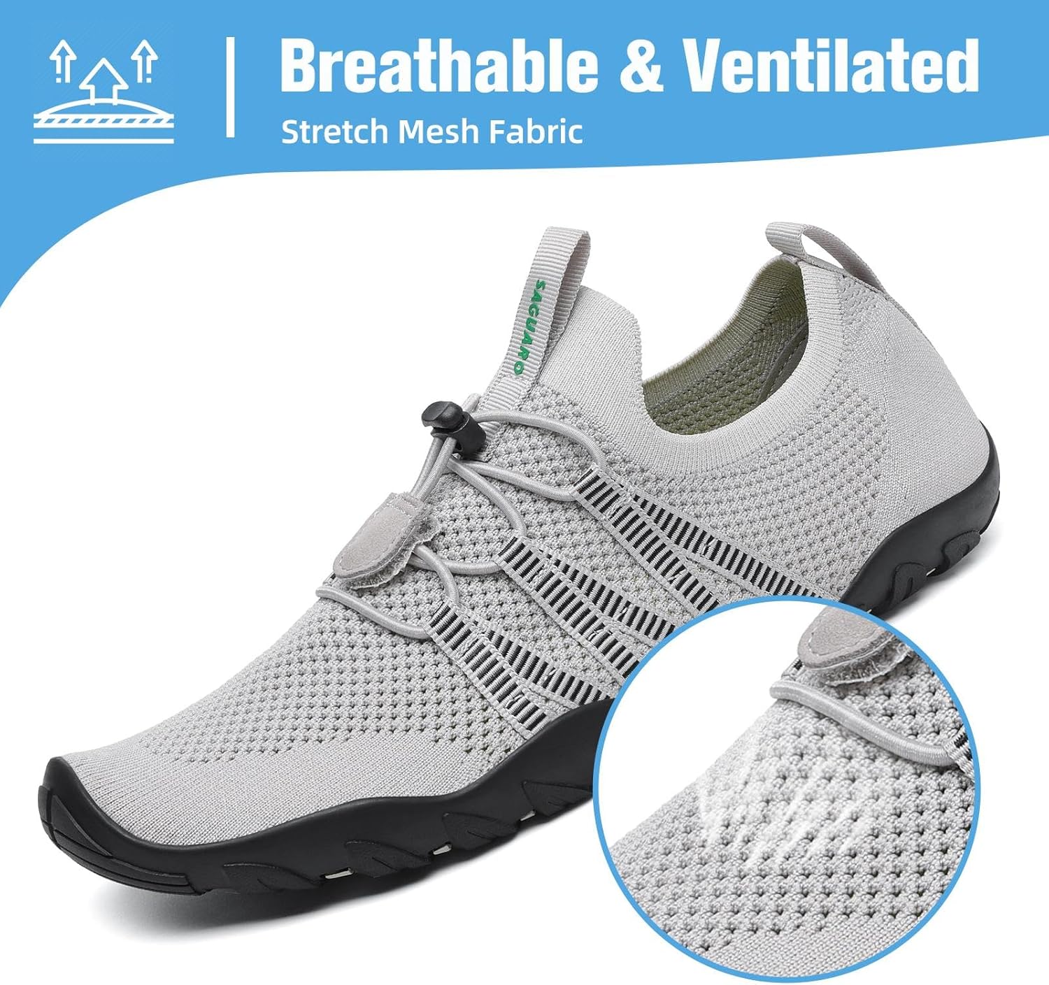 Mishansha Water Shoes for Women Men Barefoot Beach Shoe Quick Dry Aqua Swim Socks for Surfing Yoga Size 4.5-15 Women/3-13.5 Men - Image 3