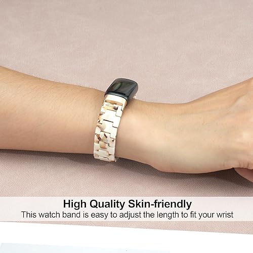 Vista 26 de Wongeto Compatible con correas Fitbit Luxe/Luxe SE para mujer, correa de resina con hebilla de acero inoxidable bandas de repuesto para Fitbit Luxe