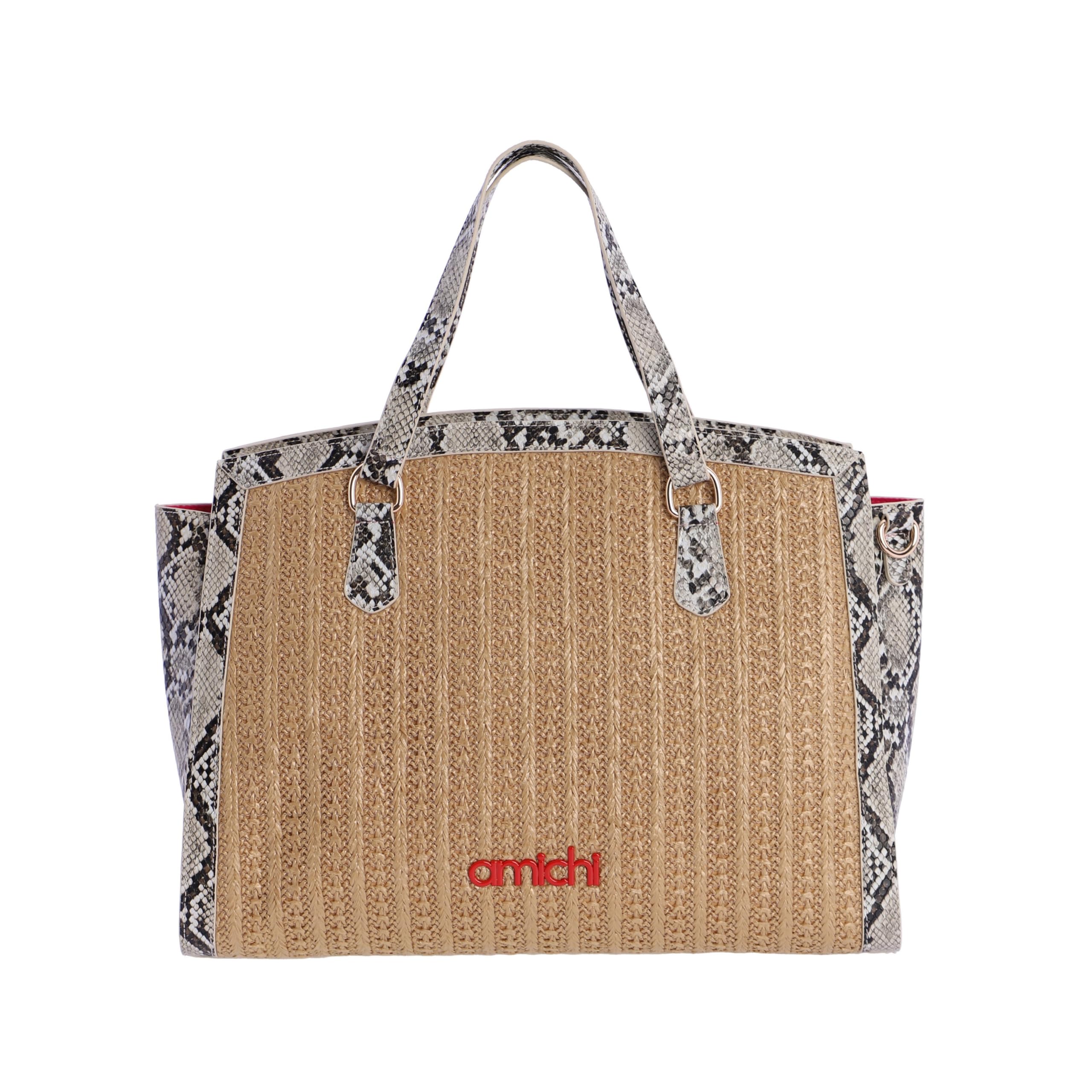 AMICHI - Bolso mujer - bolso de mano - bolsos de mujer - asa bandolera - bolso portatil mujer - bolso mujer grande - bolso elegante mujer - Sandra