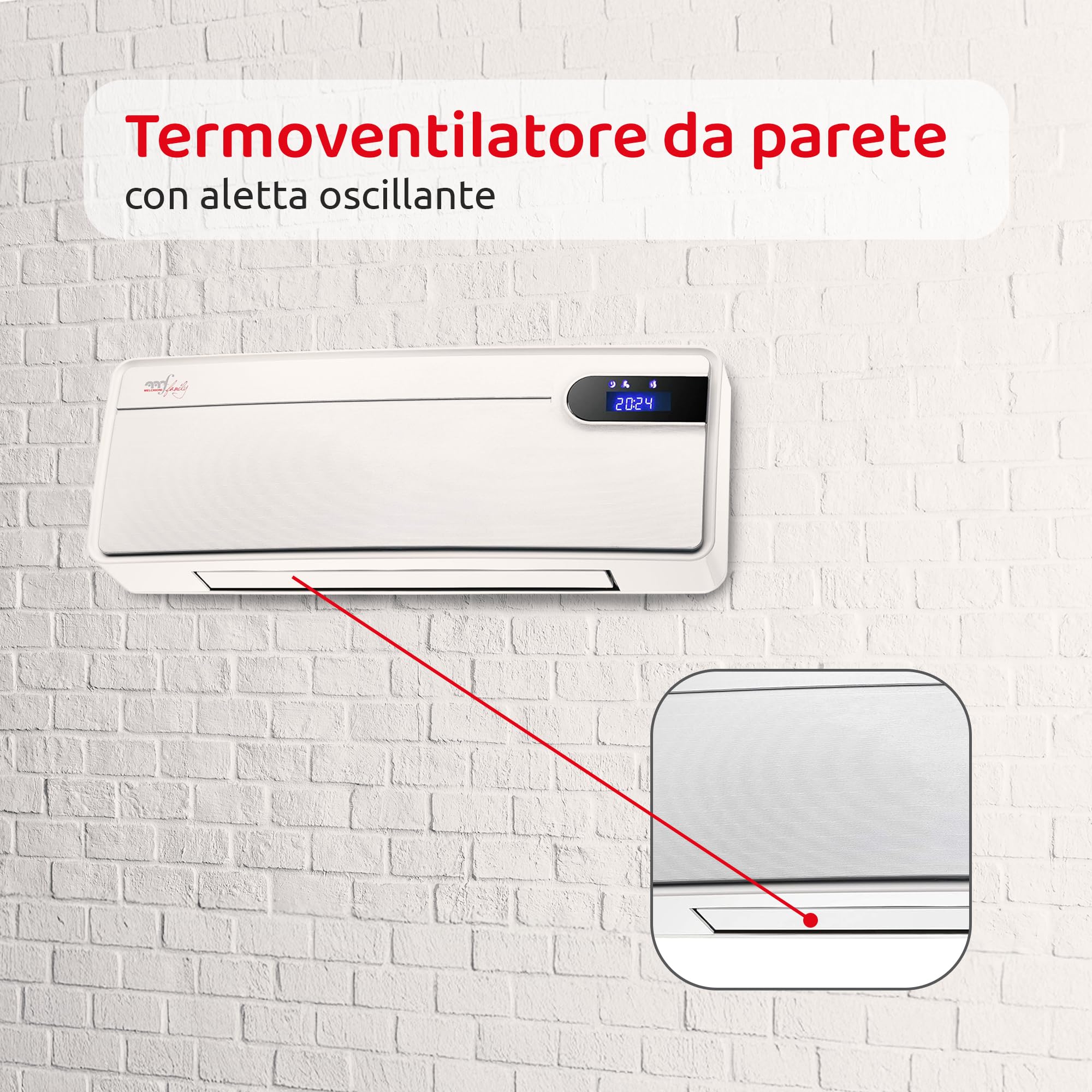 TERMOVENTILATORE DA PARETE PTC WARMY WALL