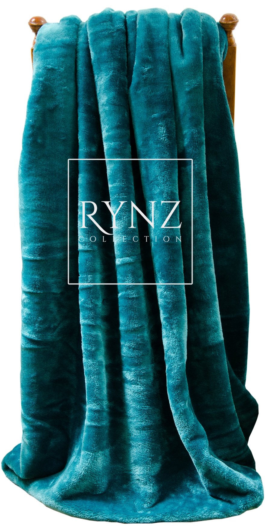 Riccardo Valeria Unisex Teal Mink Faux Fur Throw, Extra Large (200X240cm), Modern, Winter Blanket