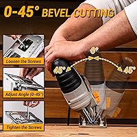 Vista 3 de Sierra de calar con cable: DEKOPRO Herramienta de sierra de calar eléctrica para trabajar la madera, herramienta manual de corte de madera con 6