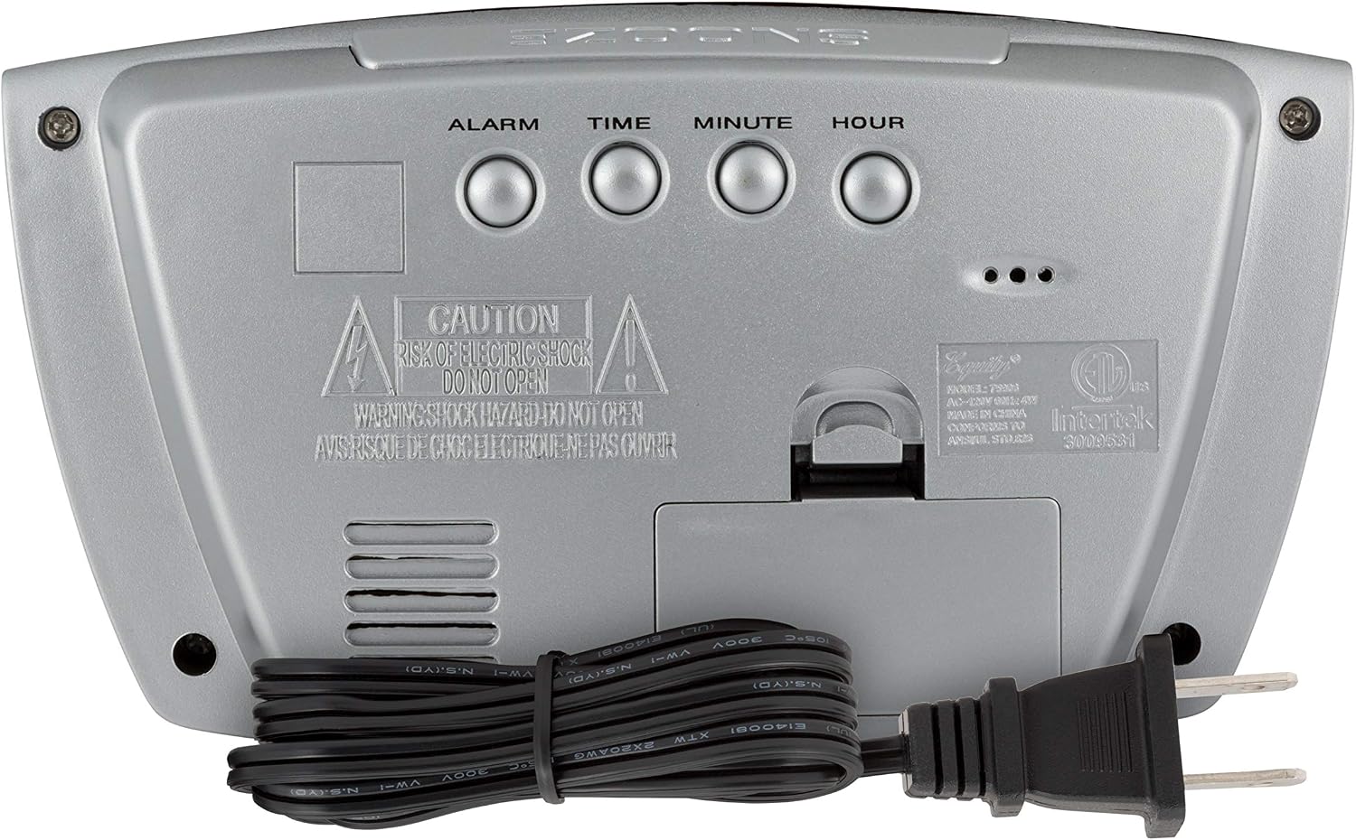 Equity 75906 LED Alarm Clock with High/Low Dimmer, 1.8", Red
