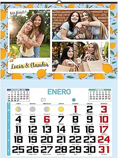 Calendario 2026 de Pared Personalizado - Calendario 2026 Mensual con Festivos Enero 2026 a Diciembre 2026 - Contiene Colga...