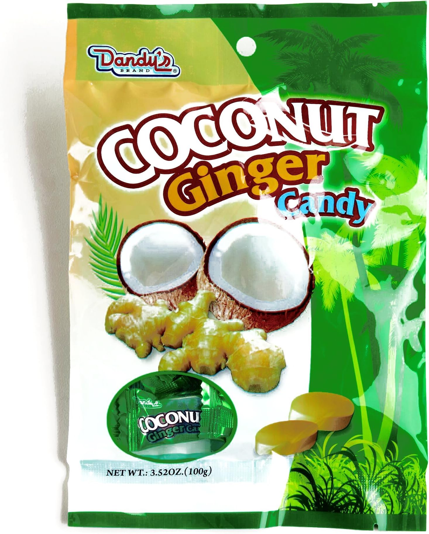 Dandy's Coconut Ginger Hard Candy 3.52 oz each (1 Item Per Order)
