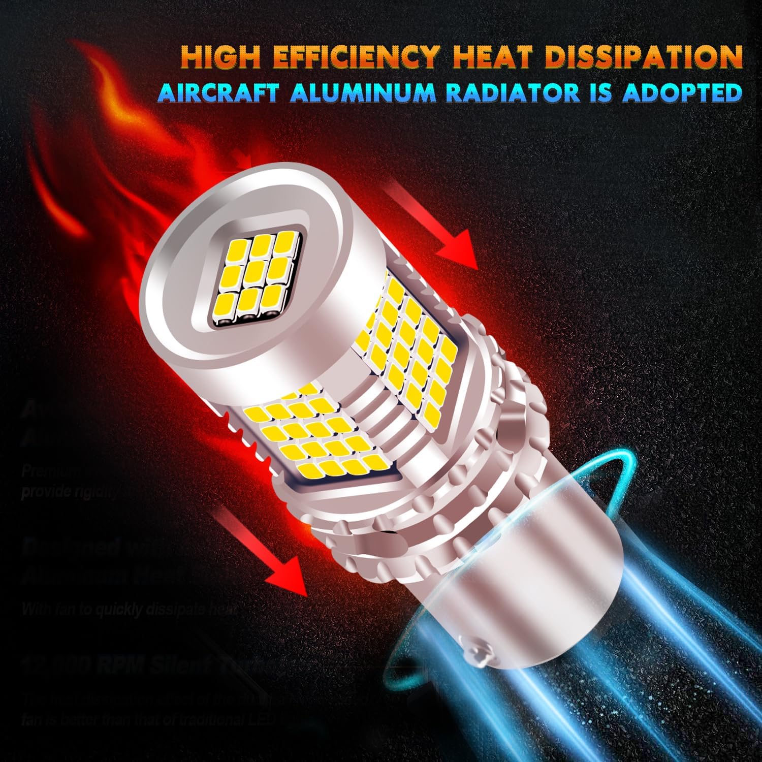 2Pcs 1156 LED Reverse Light Bulb White, 1141 1003 7506 P21W BA15S CANBUS Error Free Anti Hyper Flash 2016 89SMD 4000LM Extremely Bright Automotive Replacement Light Bulbs