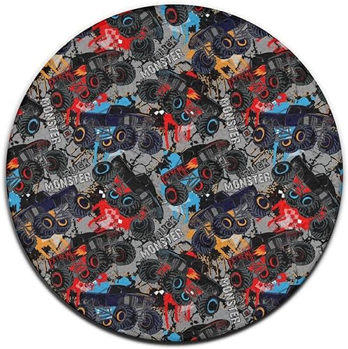 Miniatura 2 de Alfombra redonda de espuma viscoelástica, alfombra de entrada, arte elegante para el hogar, 36 pulgadas de diámetro, suaves y antideslizantes,