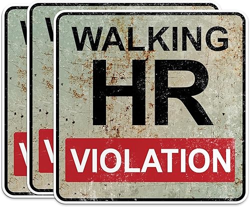 Calcomanías divertidas de violación de recursos humanos para caminar, con citas divertidas de recursos humanos, calcomanías de vinilo impermeables