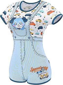 Tutina LittleForBig 'Littles In Dreamland' – Body In Misto Poliestere Con Stampa Sognante, Bottoni A Pressione, Taglie XS-4XL - 4