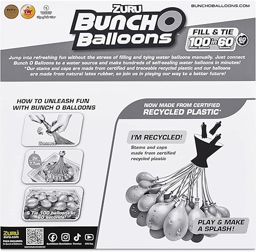Miniatura 4 de ZURU BUNCH O BALLOONS - Paquete de 8 globos de agua multicolor