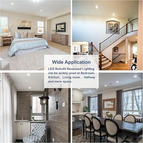 Miniatura 6 de Luces LED de altura ajustable de 56 pulgadas, paquete de 6 unidades, 800 lúmenes de luz diurna de 5000 K, regulable, 12 W  60 W, clasificación de