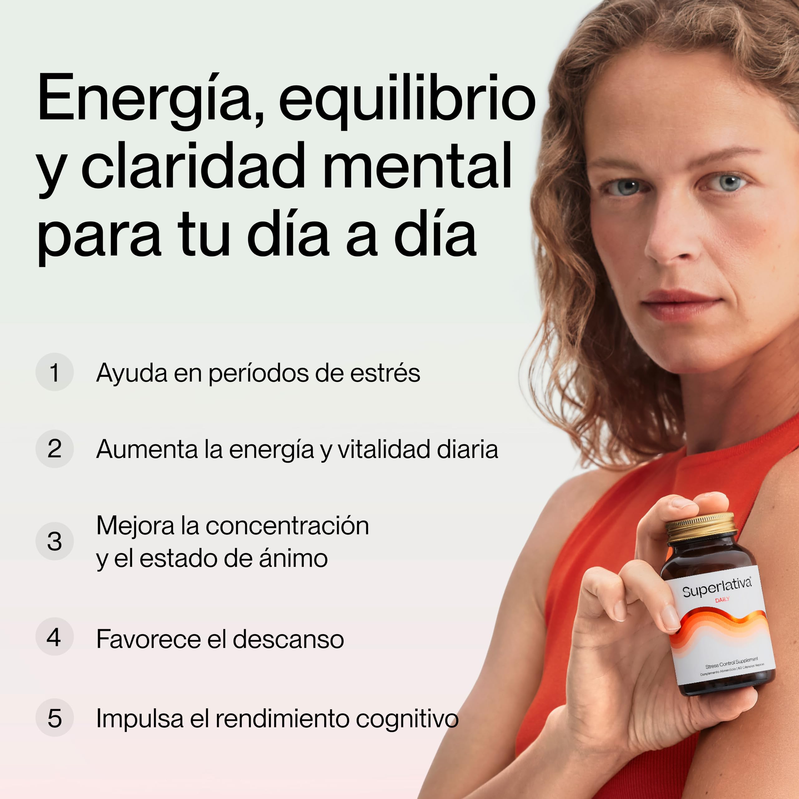 Superlativa Daily Electra Ashwagandha Sensoril® 250 mg – Fórmula Premium con Bacopa y Schisandra – Regula el Cortisol y Mejora el Sueño – 60 Cápsulas Veganas