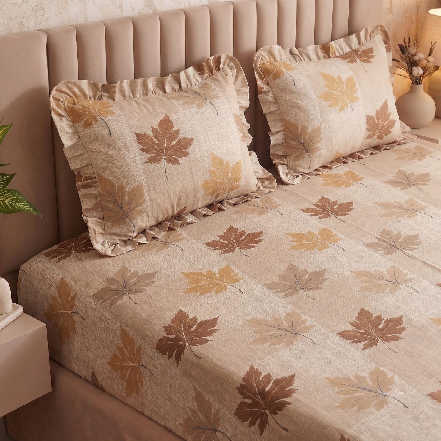 Boho Fitted Bedsheet - Yellow Abstract Design -10