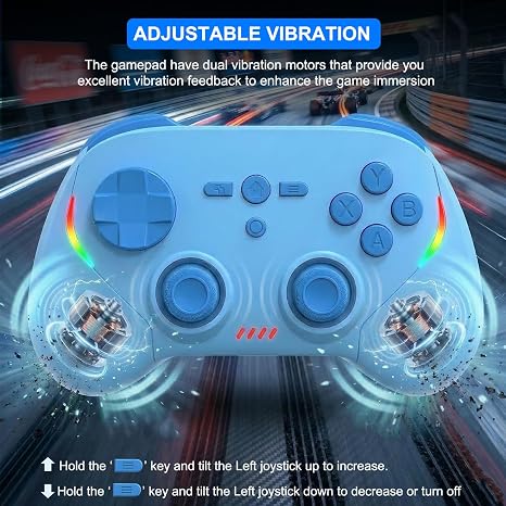 Wireless Gaming Controller for Android/iPhone/iPad/iOS/Tablet/Windows PC/Switch 2, Bluetooth Mobile Phone Gamepad with Hall Joysticks/Hall Triggers/RGB Lights/Vibration/Six-Axis Gyro/Xbox Cloud Game