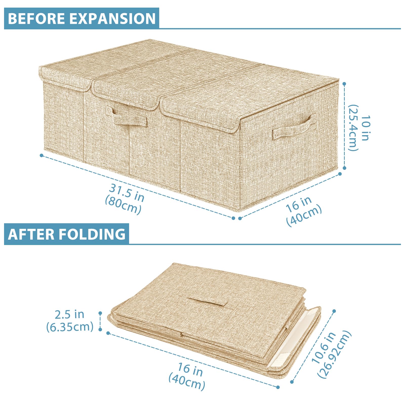 Under Bed Storage With Wheels Under Bed Storage Containers 2 Pack - 10 ...