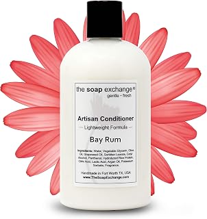 The Soap Exchange Hair Conditioner - Bay Rum Scent - Hand Crafted 12 fl oz / 354 ml Natural Artisan Hair Care, Sulfate & Paraben Free, Nourish, Moisturize, & Protect. Made in the USA.