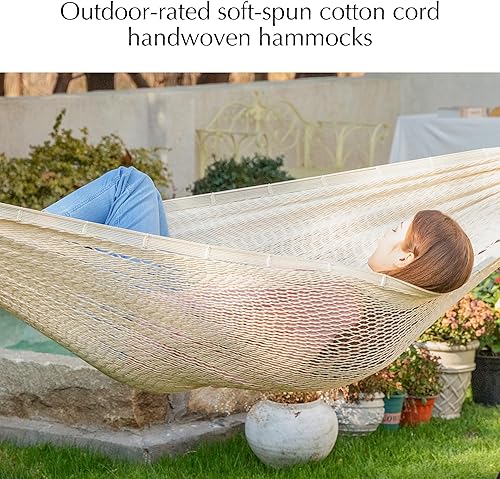 Miniatura 4 de PNAEUT Mayan - Hamaca de cuerda de nailon (Natura, XL)