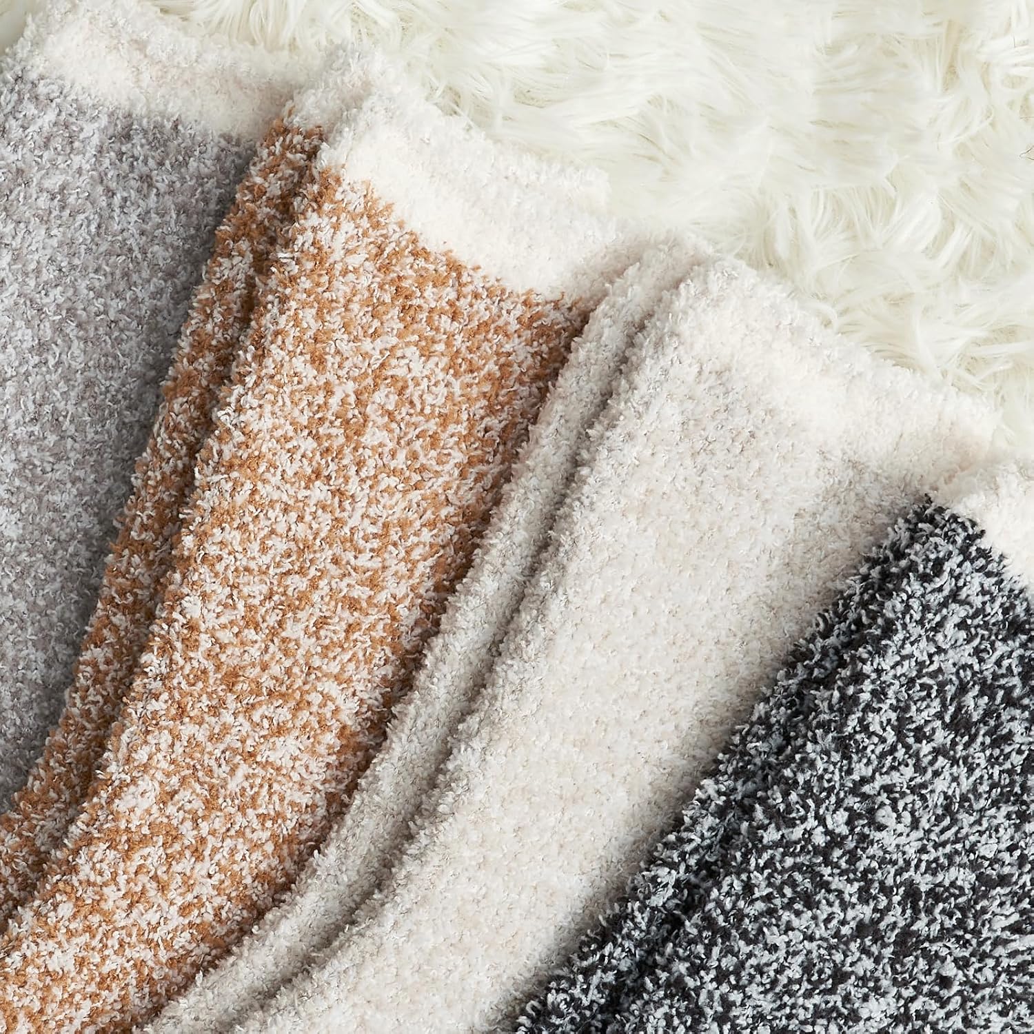 Snuggle Sac Warm Fuzzy Socks Christmas Socks for Women Super Soft Cozy Winter Slipper Socks Set Birthday Gifts For Her 4Pairs - Image 8