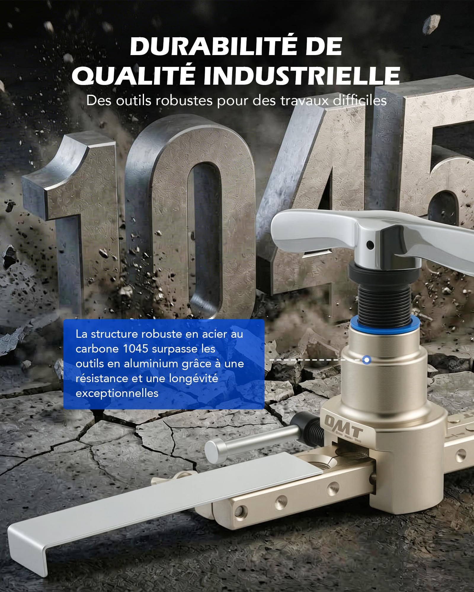 Orion Motor Tech Coffret Dudgeonnière HVAC, Limiteur de Hauteur Magnétique 1/4"-3/4" & 6-19 mm pour Collets Simples Excentriques à 45°, Kit d'Évasement avec Coupe-Tube et Ébavureur