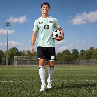 Youth Football Team Kit Personalised, Custom Football Uniforms with Squad Names & Numbers, Lightweight Match & Training Gear, Professional Style for Junior Soccer Clubs
