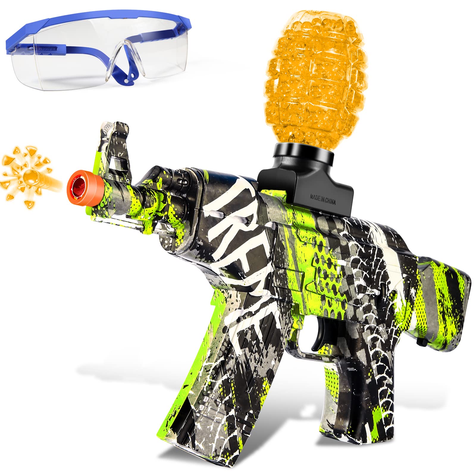 Anstoy Electric with Gel Ball Blaster AEG AKM-47 for Outdoor Activities-Fighting Shooting Team Game