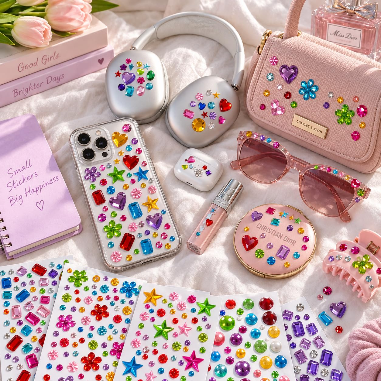 Gemstone Stickers - 500+ Crystal Rhinestones for Crafts -6