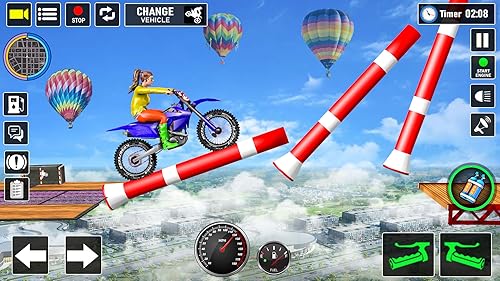 Bike Stunt Racing Game: 3D Motorcycle Games on Ultimate Mega Ramp and Impossible Tracks Stunt Game.B