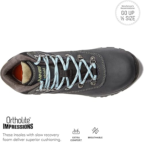 Miniatura 5 de HI-TEC Altitude VI I WP - Botas de senderismo impermeables de cuero para mujer, zapatos de sendero y mochilero