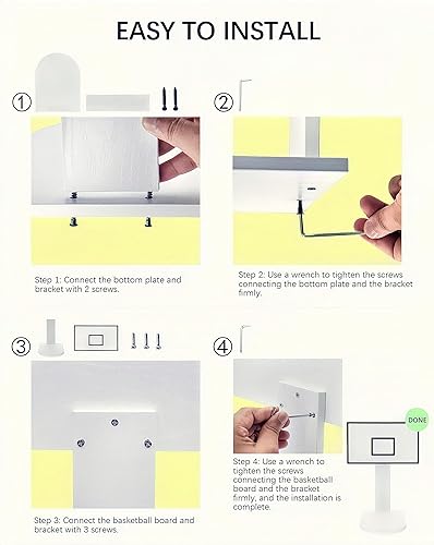 Miniatura 3 de LXURY Trash Can Basketball Hoop, Basketball Hoop Trash Can,Kitchen Trash Can,Basketball Trash Can, Hoop Wastebasket, Waste Basket,Wood,Basketball