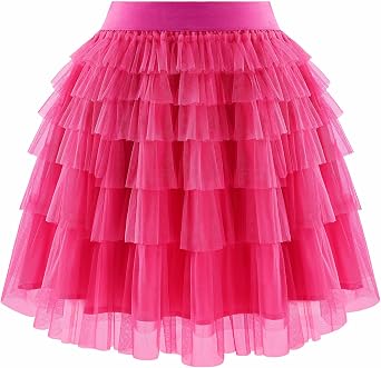 Bbonlinedress Women Mini Tulle Mesh Skirt Tutu Adults 2026 Tiered Layered A Line Skirts Cute Ruffle High Waisted