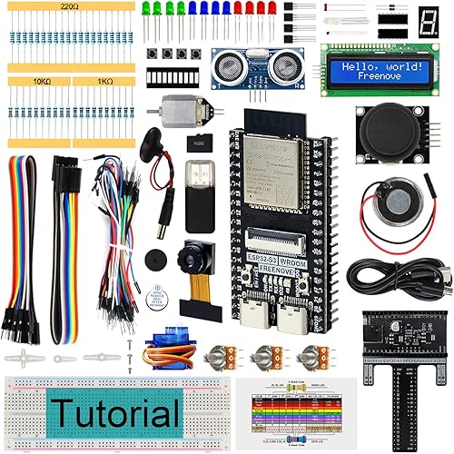 FREENOVE Super Starter Kit para ESP32-S3-WROOM (incluido) (Compatible con Arduino IDE), cámara inalámbrica a bordo, Python C, tutorial detallado