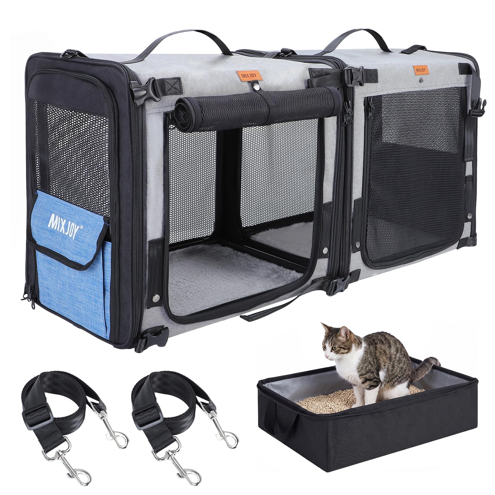Photo 1 of MIXJOY 2-in-1 Cat Carrier with Litter Box
