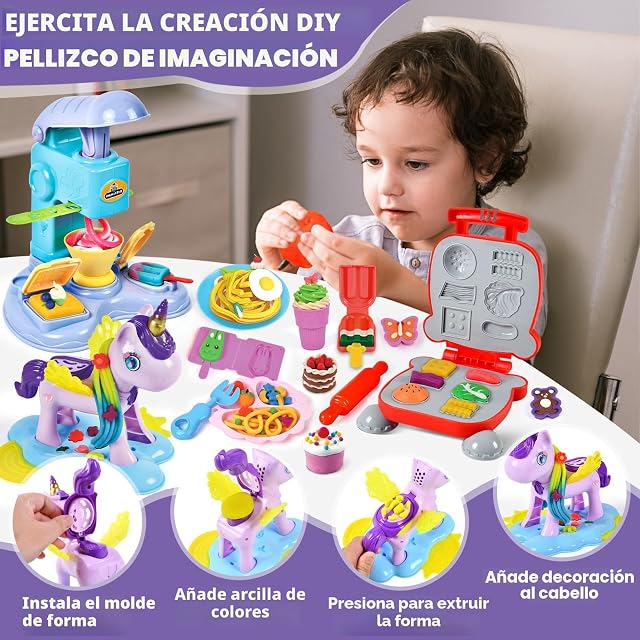 Foto 3 de 7 de ZQEJEFD Moldes Plastilina, 59 Piezas Juego de Plastilina
