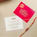 ASHA Sweets Rakhi Celebration Combo Pack with Kaju Katli (250gm), 1 Handmade Rakhi & Wish Card Set for Gifting to Brother & Sister |Premium Raksha Bandhan Festive Gift Box for Family & Friends gallery image