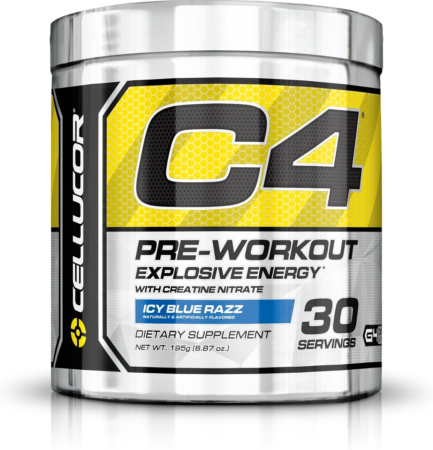 Cellucor C4 Original with Creatine, Nitric Oxide, Beta Alanine and Energy, G4v1, ICY Blue Razz, 30 Servings (Old Formula)