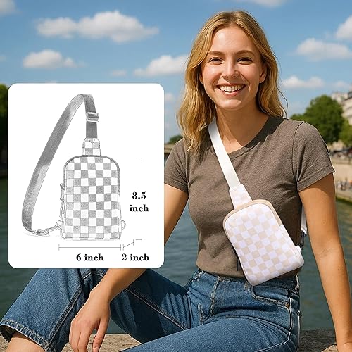 Miniatura 2 de INICAT Bolsos cruzados pequeños de nailon para mujer, bolsa de 1 litro para hombre, bolsa de hombro, riñonera, artículos esenciales de viaje